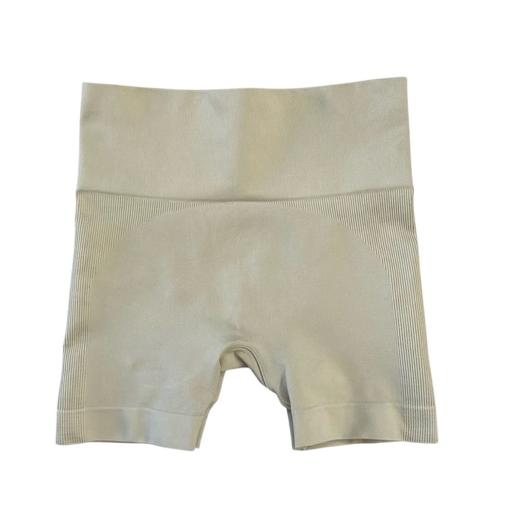 Set Active Tan Khaki Biker Shorts Size Small